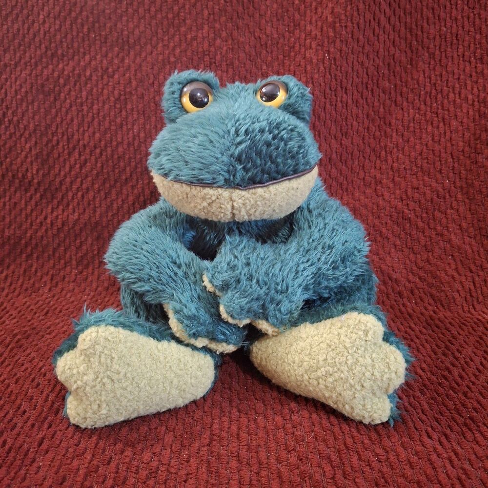 Vintage 15" Russ Fleegle Large Frog 1977 Green Plush Beanie Stuffed Animal Rare!